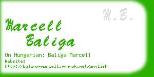 marcell baliga business card